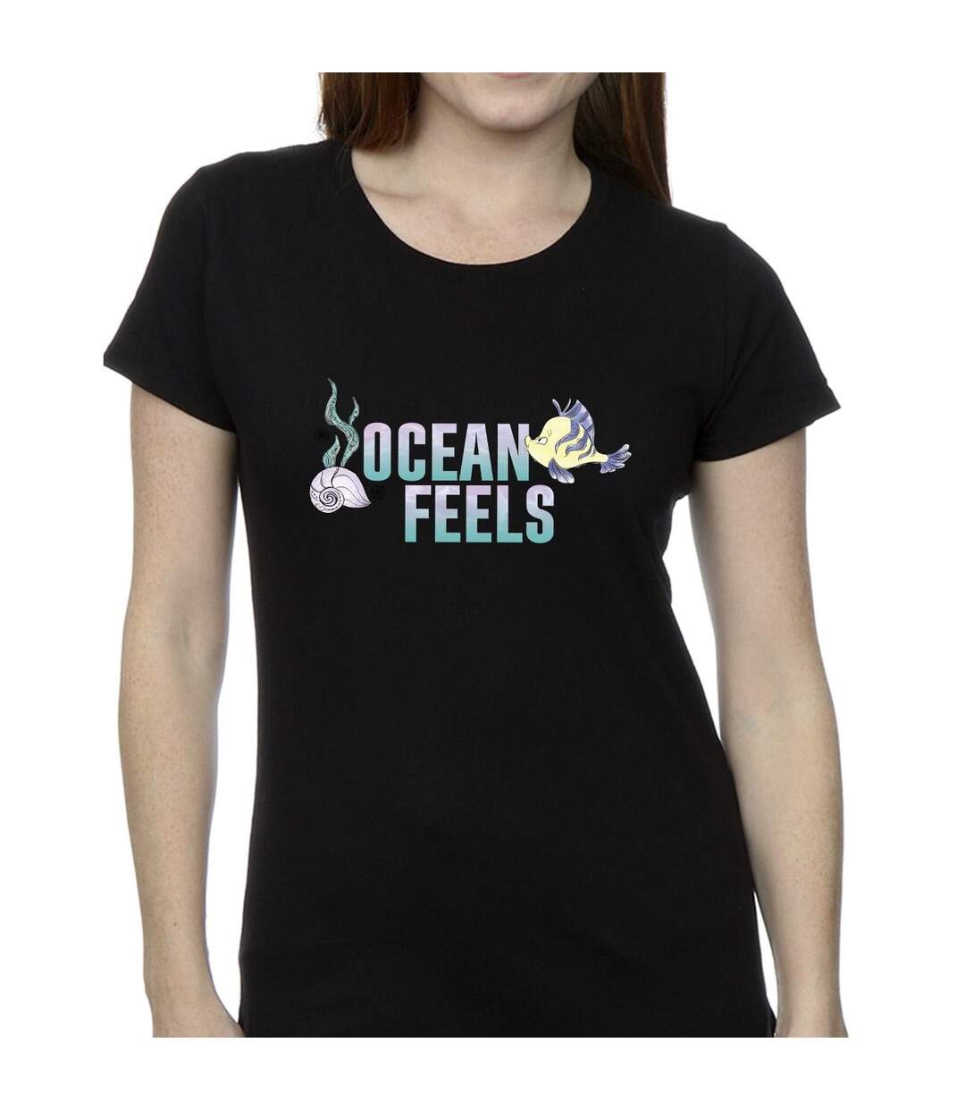 Disney T-shirt coton Ocean The Little Mermaid Femme/Ladies (Noir) - UTBI26375-3