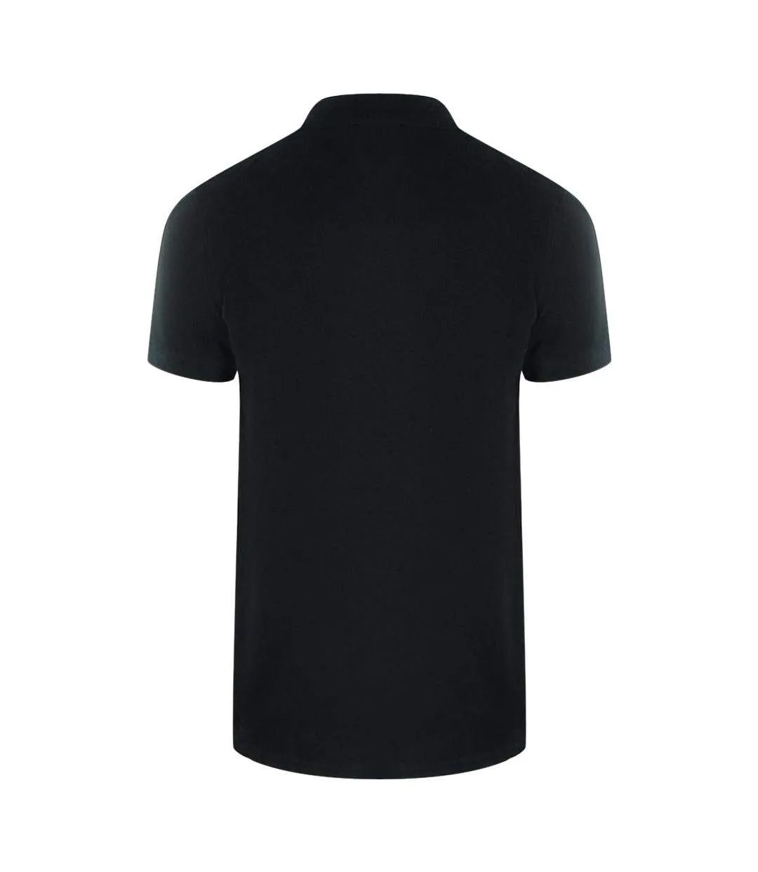 Mens Cotton Short-sleeved Polo Shirt Black Love Moschino-2