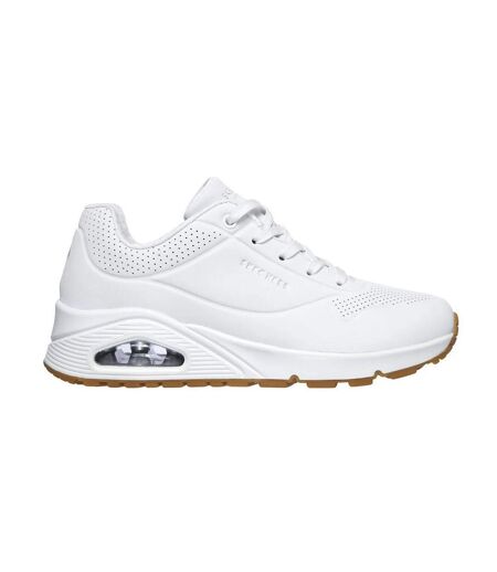 Womens/ladies Uno Stand On Air Trainers White Skechers