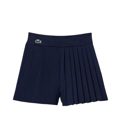 Womens/ladies Lined Pleated Tennis Shorts Blue Lacoste