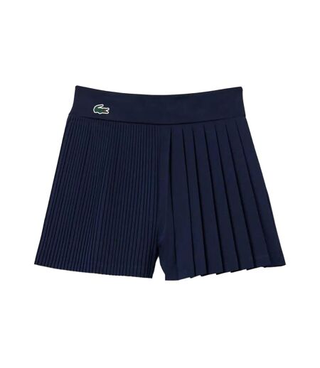 Womens/ladies Lined Pleated Tennis Shorts Blue Lacoste