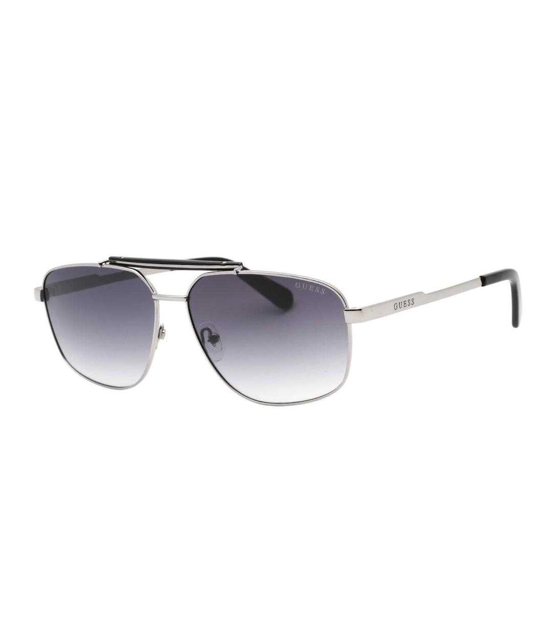 Lunettes De Soleil Motif/style Fumé Dégradé Homme Taille Unique Argenté Foncé Guess-1
