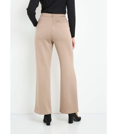 Pantalon structuré de ville maille milano unie