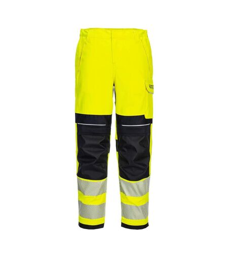 Womens/ladies Pw3 Modaflame Hi-vis Work Trousers Yellow Black Portwest