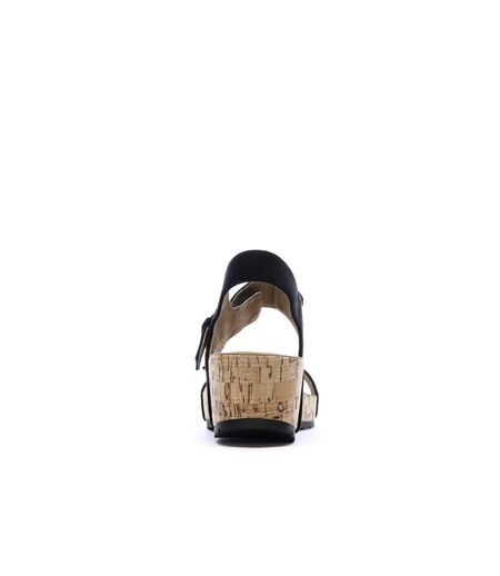 Sandales noires femme chattawak laspinas