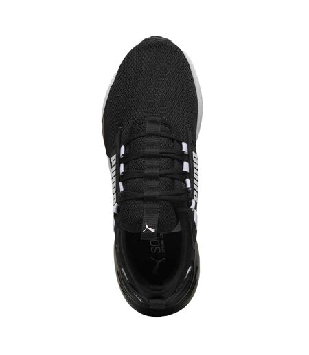 Mens 3 Runners Trainers Black Pure White Puma