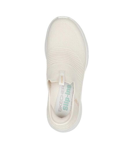 Baskets Ultra Flex 3.0 Smooth Step Femme Blanc Cassé Skechers
