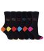 6 Pack Ladies Pretty Socks Happy Colourful Kind Funny Socks-1