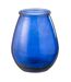 Vase Déco en Verre Stripe 23cm Bleu-1