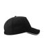 Casquette De Baseball Motif/style 5 Panneaux Recy Five Piping Adulte Noir Blanc Atlantis Headwear-4