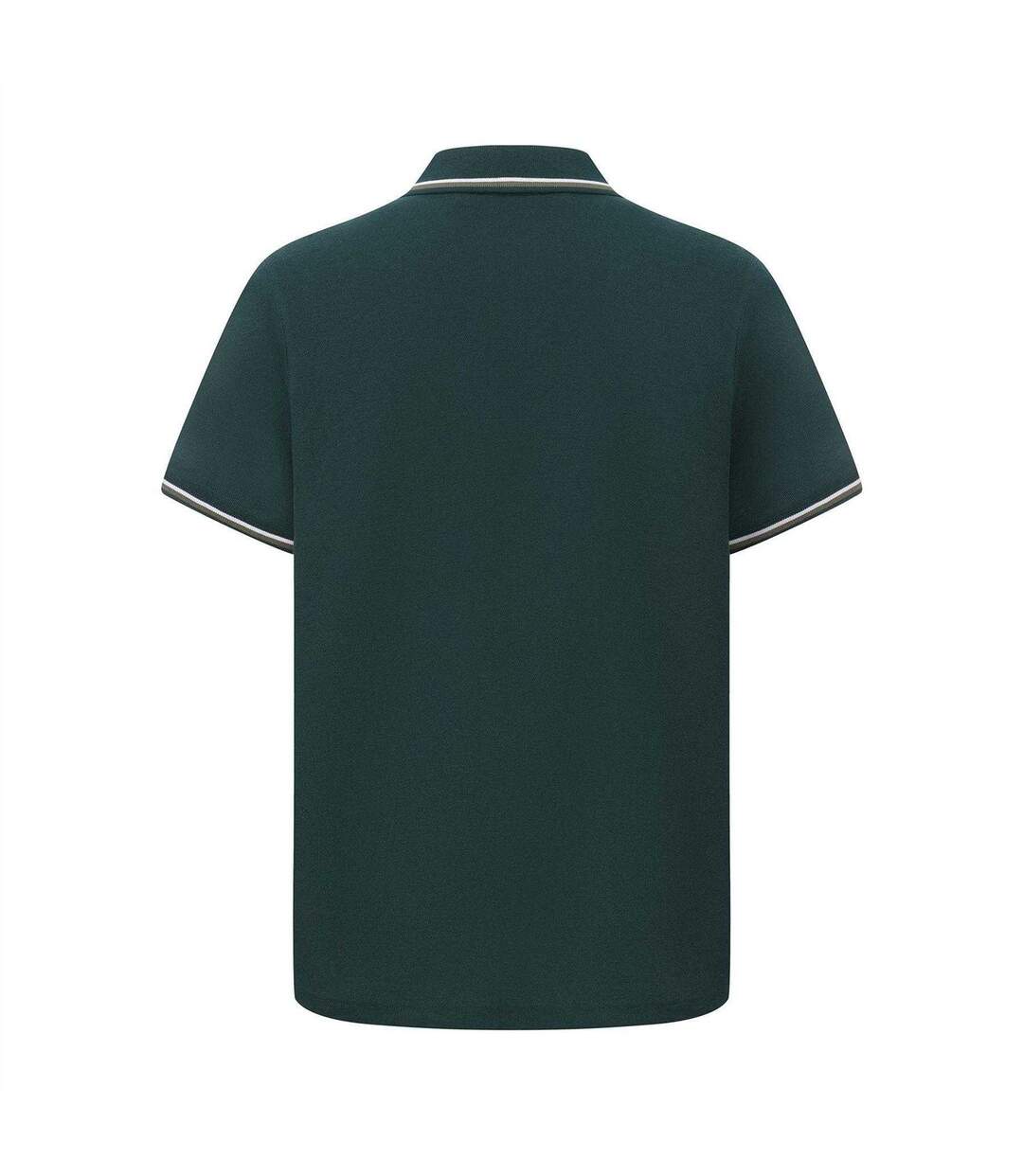 Polo Motif/style Rayure Contrastée Sur Bord Homme Vert Clair Slazenger-2