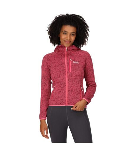 Regatta Womens/Ladies Newhill Marl Hooded Fleece Jacket (Fruit Dove) - UTRG8830