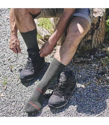 HJ Hall - Chaussettes Trekking Homme Laine Rembourrées Pointe Lisse
