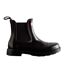 Womens/ladies Commando Gloss Chelsea Boots Black Hunter-3