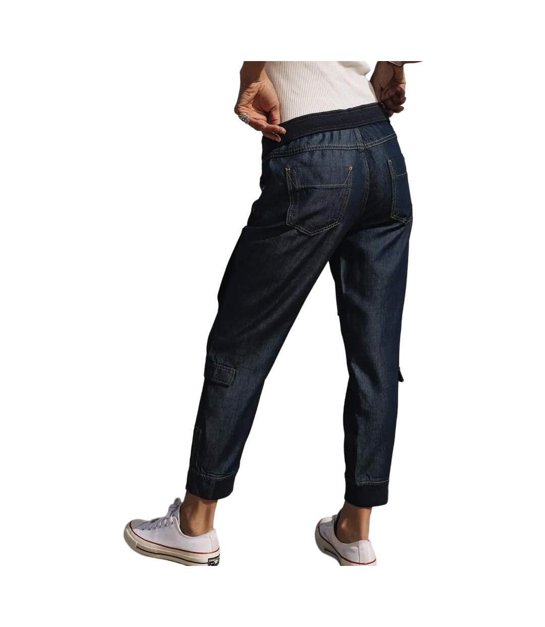 Pantalon fluide bleu celine denim mauricia-2