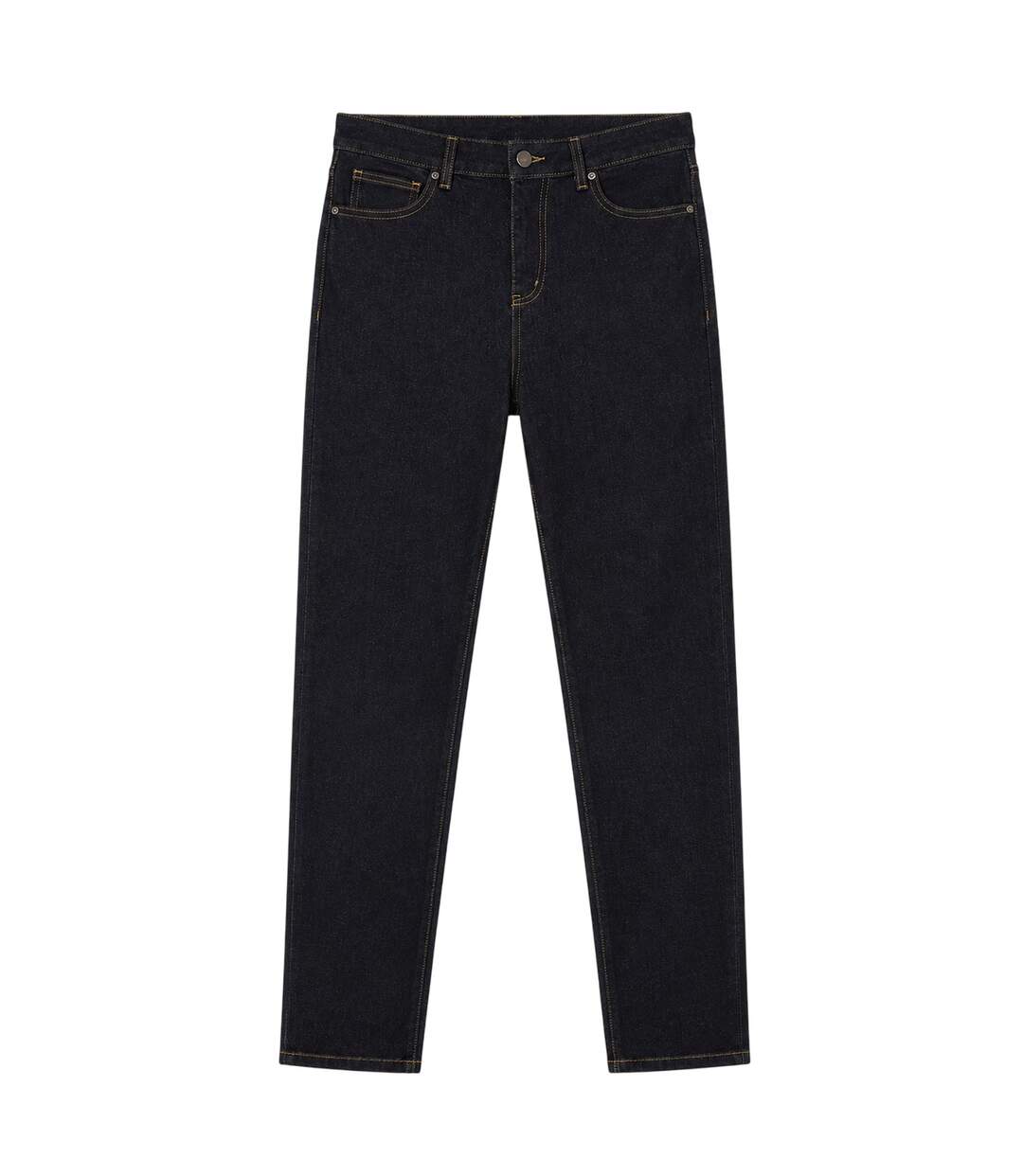 Womens/ladies Kiri Cotton Straight Leg Slim Jeans Mid Blue Biba-1