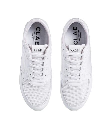 Womens/ladies Logo Low Cut Trainers White CLAE