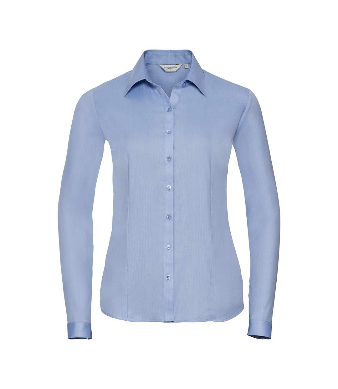 Chemisier Manches Longues Femme Bleu Clair Russell Collection-1