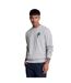 Mens thistle crew neck sweatshirt light grey marl Lyle & Scott