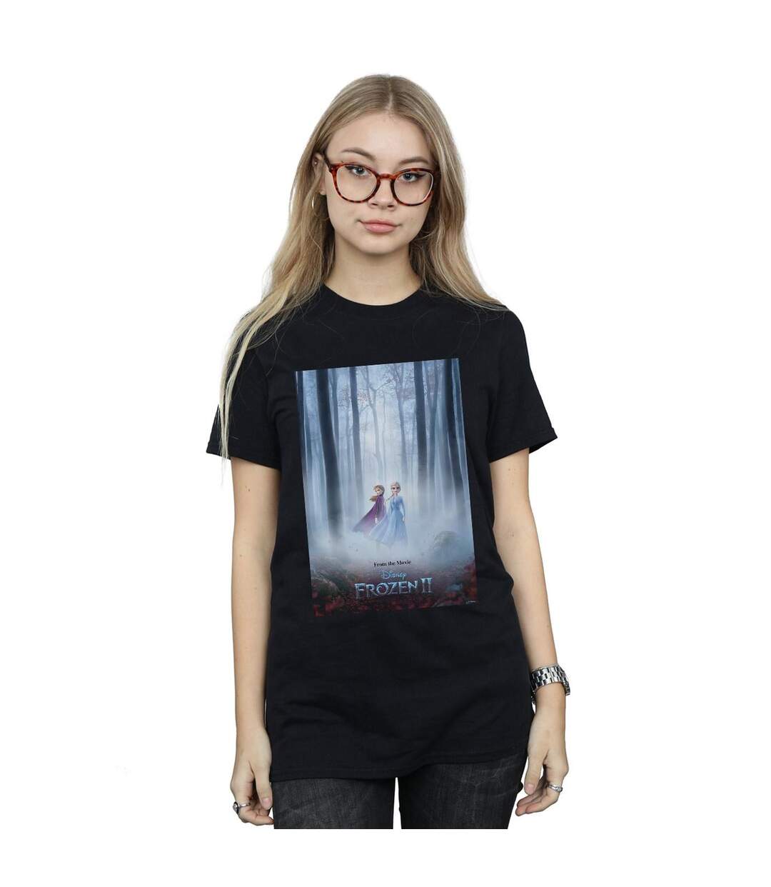 Disney - T-shirt FROZEN MOVIE POSTER - Femme (Noir) - UTBI24336-2