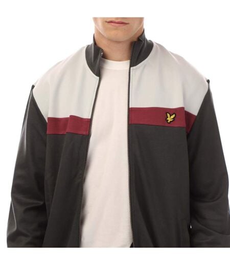 Mens Colour Block Track Jacket Grey Lyle & Scott