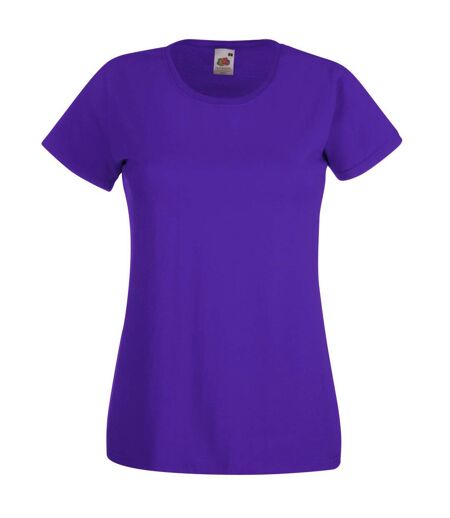 Fruit Of The Loom Ladies/Womens Lady-Fit Valueweight Short Sleeve T-Shirt (Purple)