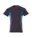 T-shirt Motif/style Détail Contrasté Accelerate Homme Bleu Marine Foncé Azur Mascot-1