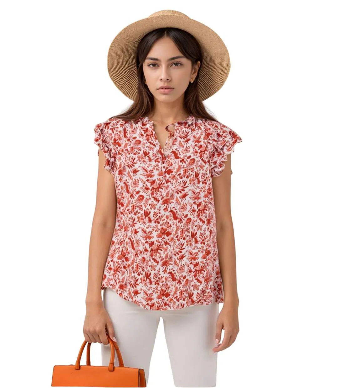Tee shirt femme sans manche motifs liberty - Fraicheur et de modernité-1