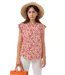 Tee shirt femme sans manche motifs liberty - Fraicheur et de modernité-1