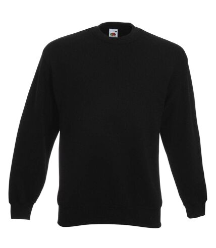 Fruit of the Loom Mens Classic 80/20 Set-in Sweatshirt (Black)