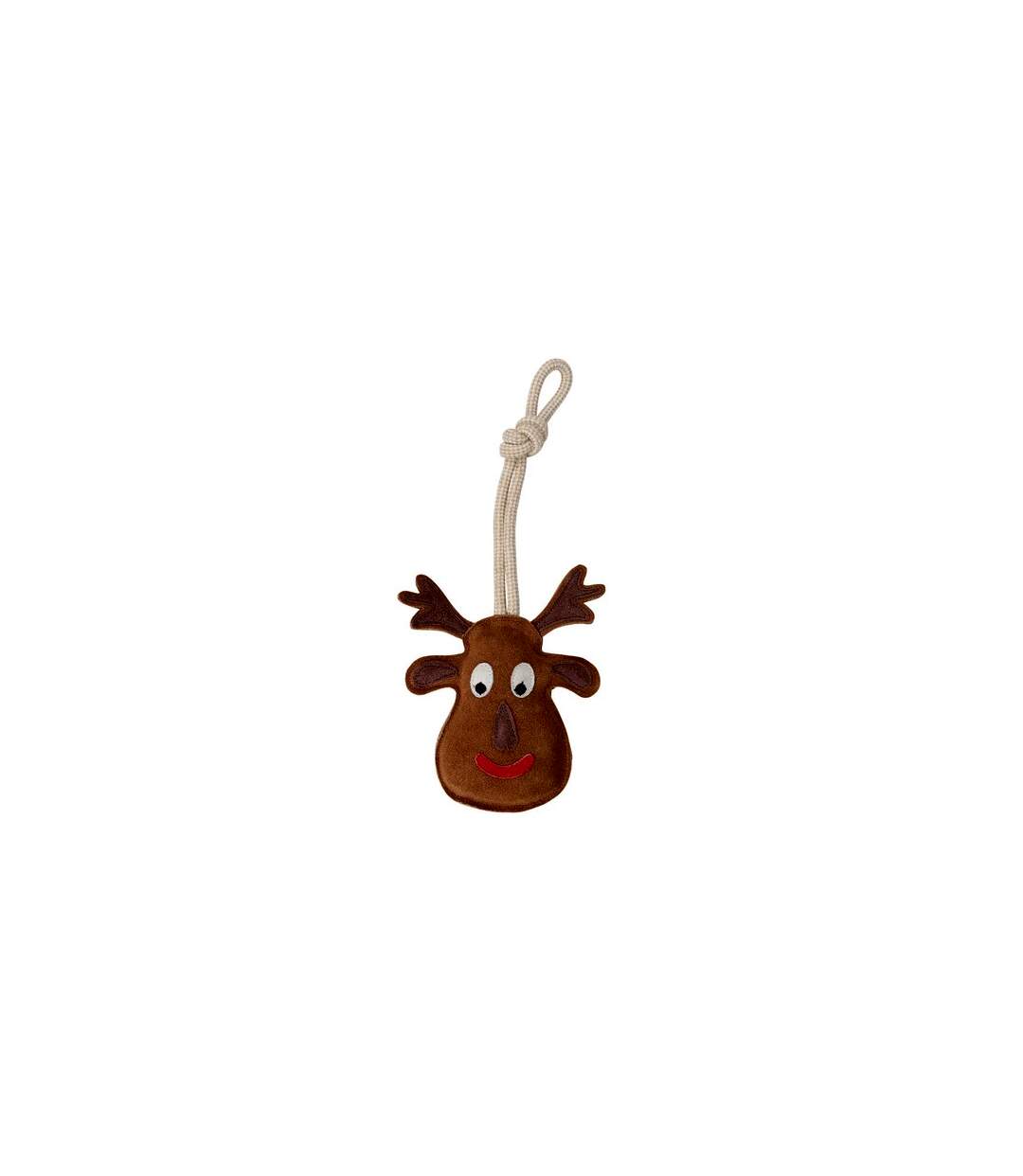 Reindeer christmas dog toy one size brown/white/red Benji & Flo-1