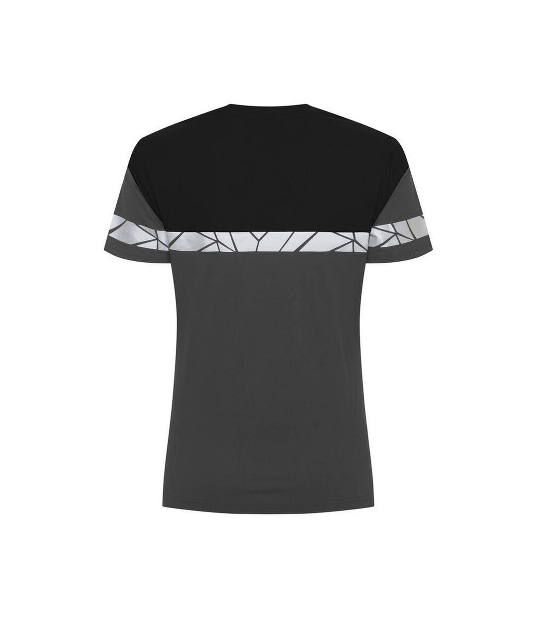 Womens/ladies Progression Hi-vis T-shirt Grey Black Projob-2
