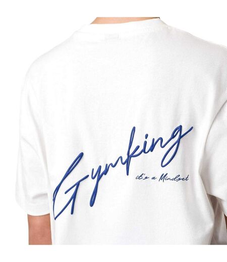 Womens/ladies Mindset Embroidered Logo T-shirt Cream Gym King