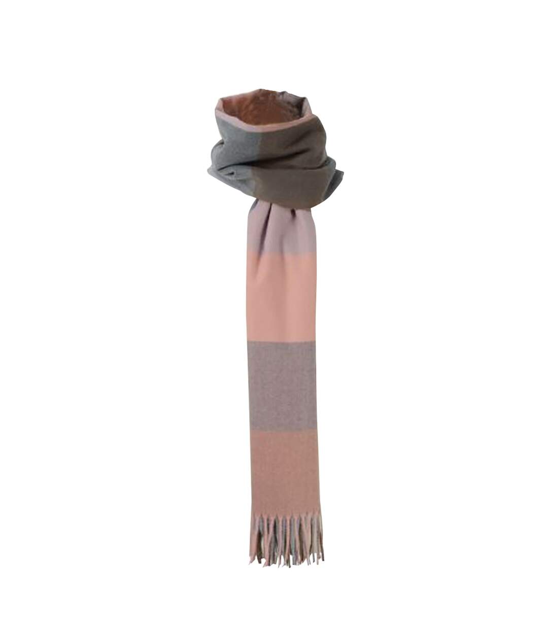 Womens/ladies cumbria scarf one size blush pink/dark grey/brown HyFASHION