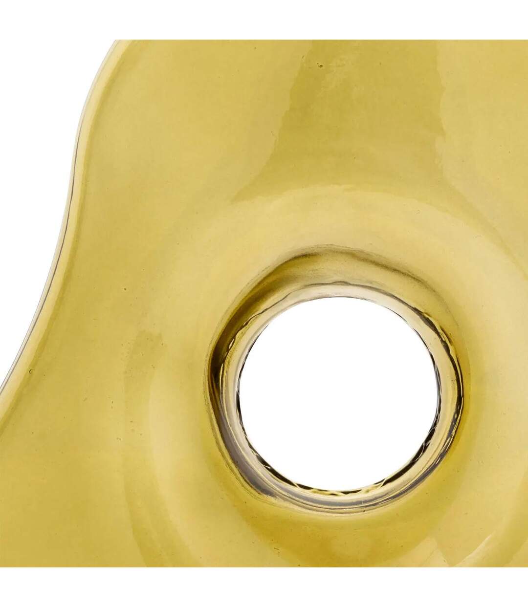 Vase Donut en Verre Solag 24cm Vert Kaki-2