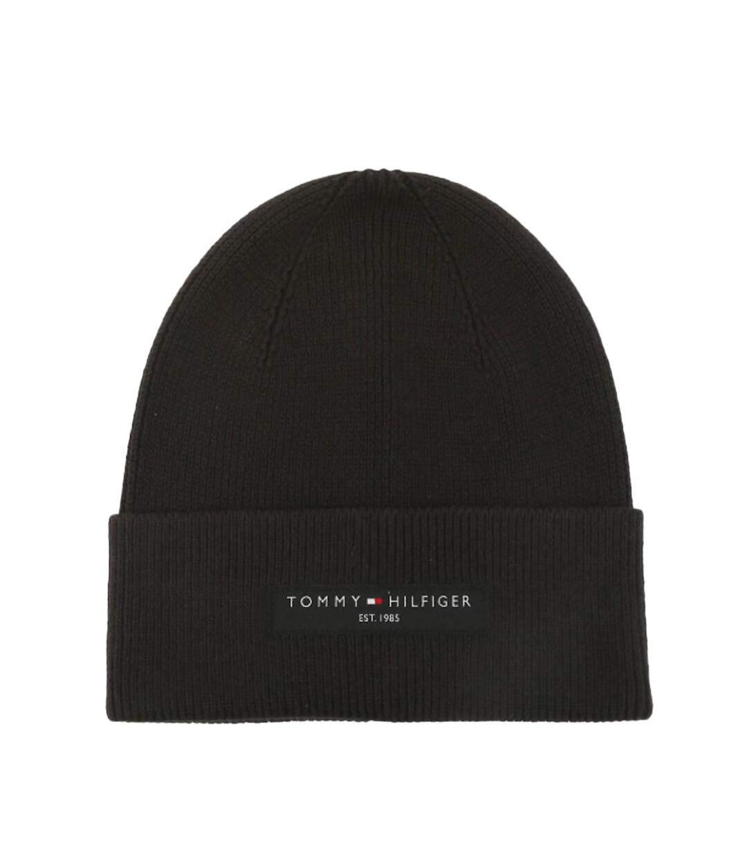 Bonnet Noir Homme Tommy Hilfiger Foundation - Taille unique