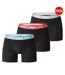 Pack Of 3  Mens Repeat Logo Boxer Briefs  Black Hugo-1