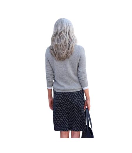 Pull Motif/style Classique Femme Gris Chiné WoolOvers