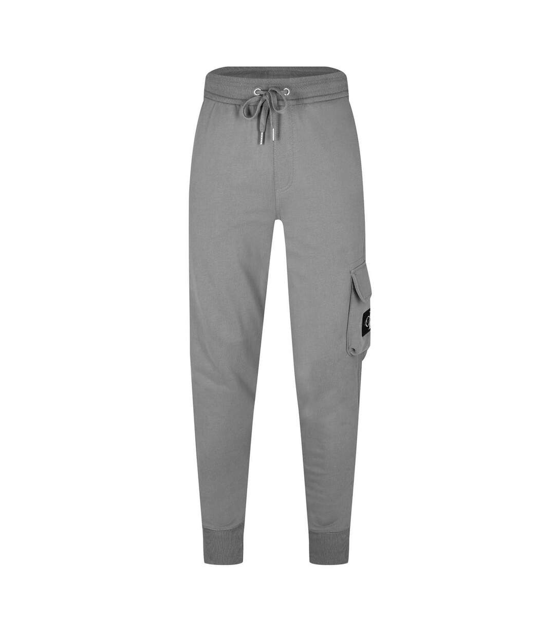 Mens Patch Tracksuit Bottoms Grey Calvin Klein-1