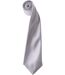 Cravate satin unie - PR750 - gris silver-2