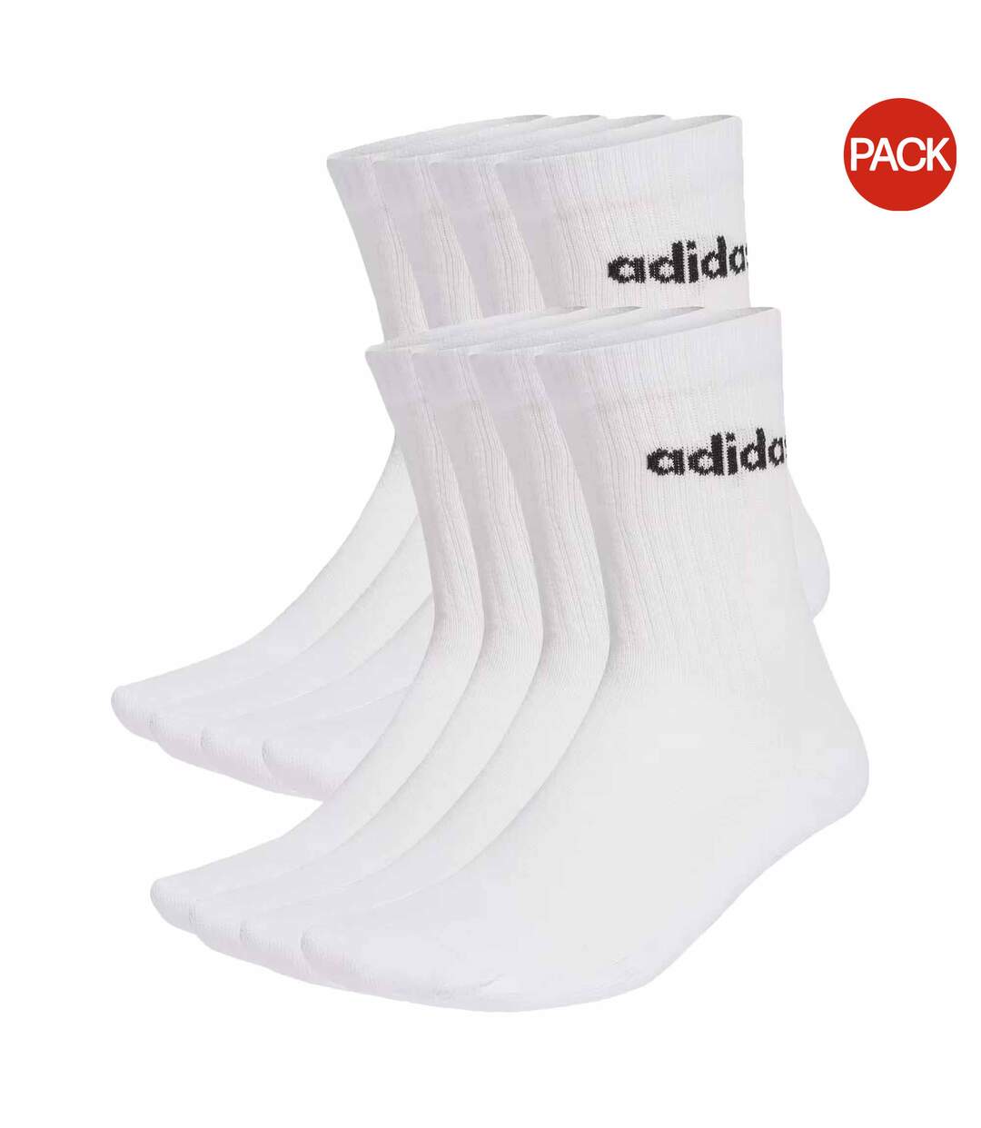 Lot De 10  Chaussettes Linear Adulte Blanc Adidas-1