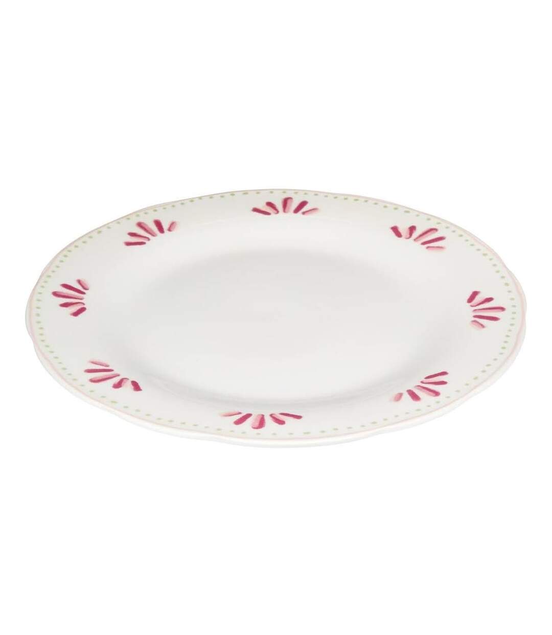 Lot de 6 Assiettes Plates Fleur de Rose 26cm Multicolore-2
