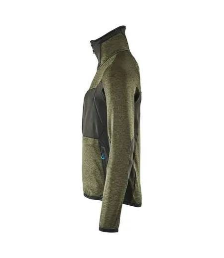 Veste Polaire Advanced Homme Vert Kaki Foncé Noir Mascot