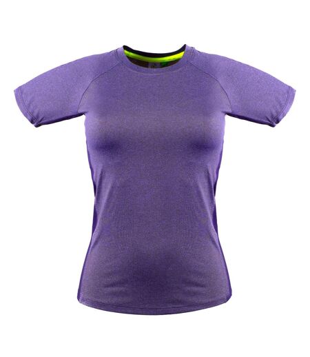 Tombo Teamsport Womens/Ladies Slim Fit Short Sleeve T-Shirt (Purple Marl / Purple) - UTRW4789