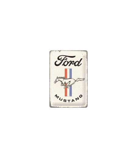 Plaque décorative en métal en relief 30 x 20 cm Ford Mustang - Horse & Stripes