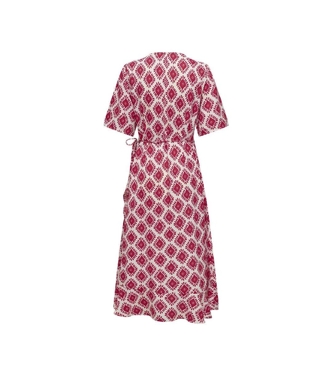 Robe longue rouge femme only leah - s-3