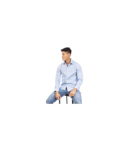 Mens Regular Long-sleeved Shirt Light Blue Peter Werth