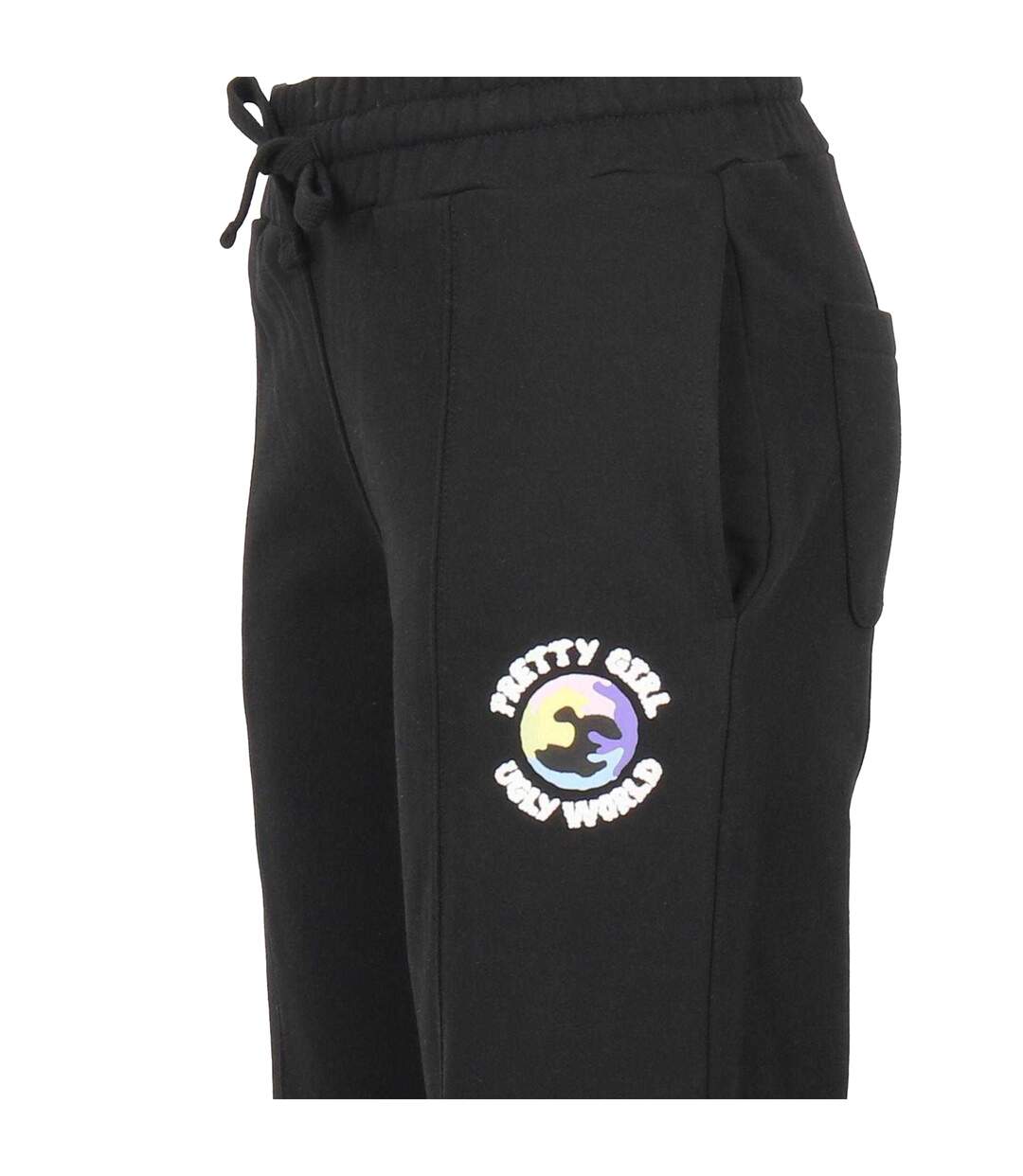 Pantalon De Jogging Motif/style Logo Femme Noir Pretty Boy Ugly World-4