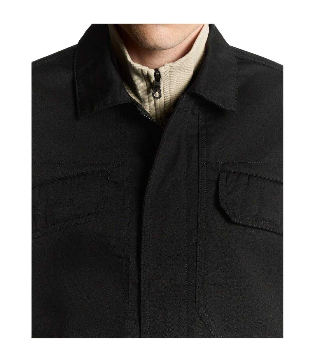 Veste À Col Motif/style Uni Between-season Homme Noir Lyle & Scott-4