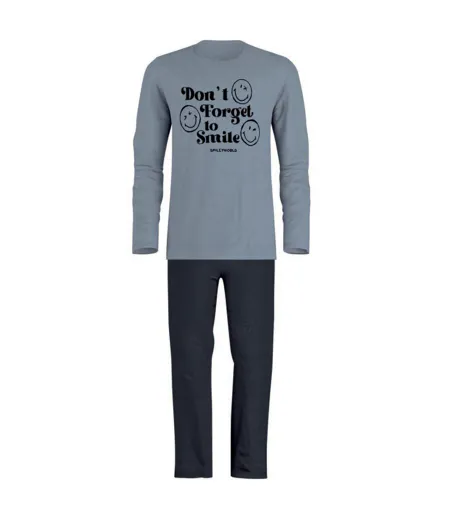 Pyjama long col rond homme SmileyWorld® I Athena